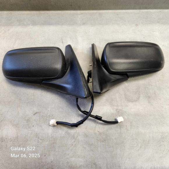 1999-2003 Mazda Protege Protege5 Power Side View Mirror Set (Matte Black)