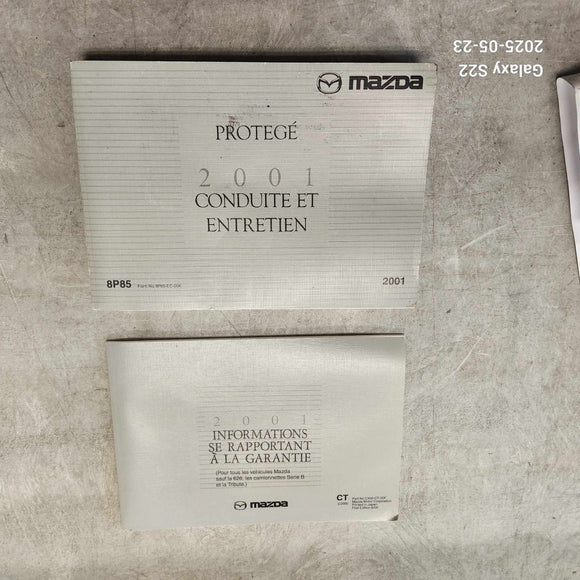 2001-2003 Mazda Protege Owner's Manual & Warranty Information Booklet