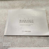 2001-2003 Mazda Protege Owner's Manual & Warranty Information Booklet