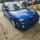 2001-2003 Mazda Protege Protege5 Power Side View Mirror Set (Laser Blue)