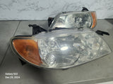 2001-2003 Mazda Protege Sedan Chrome Headlight Set