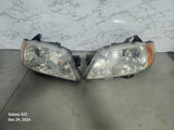 2001-2003 Mazda Protege Sedan Chrome Headlight Set