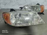 2001-2003 Mazda Protege Sedan Chrome Headlight Set