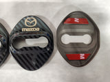 Mazda Protege/2/3/5/6/CX5/CX7 Door Striker Covers (Carbon Fiber Style)